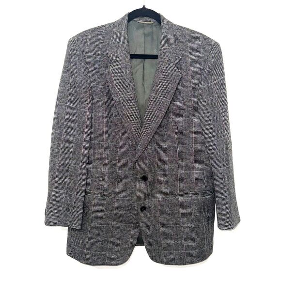 Chrisian Dior Monsieur Pure Wool Plaid Blazer - Black/White/Blue/Red 41S - Picture 1 of 9